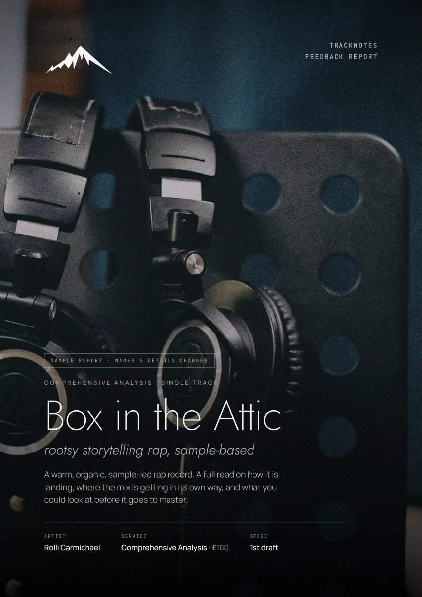 Front cover of the Box in the Attic comprehensive sample report.